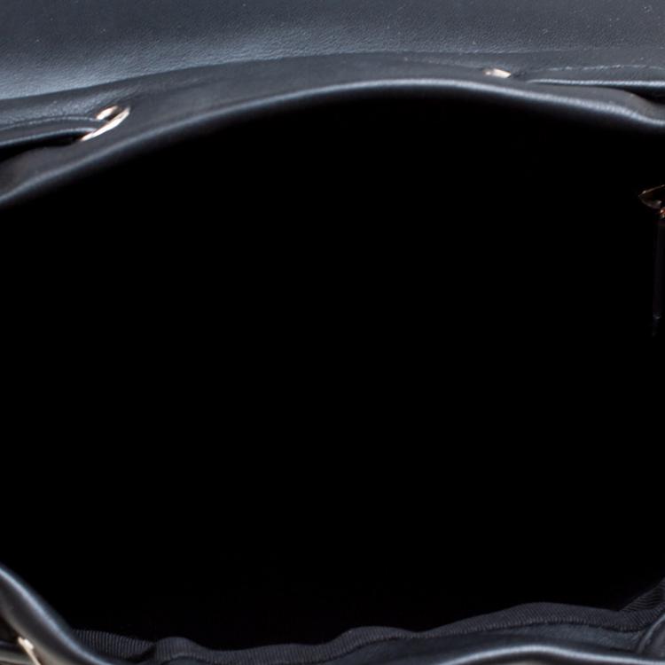 Pre Owned Chanel Black Chevron Quilted Leather Small Urban Spirit Backpack