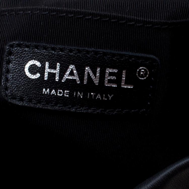 Pre Owned Chanel Black Chevron Quilted Leather Small Urban Spirit Backpack