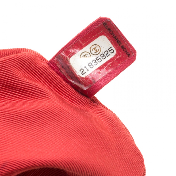 Pre Owned Chanel Red Quilted Leather Small Seoul Backpack