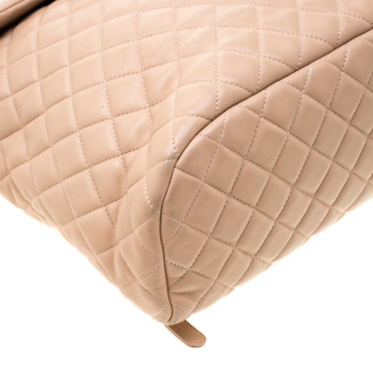 Pre Owned Chanel Beige Quilted Leather Urban Spirit Backpack