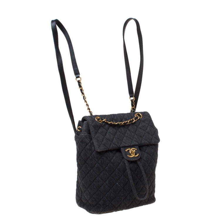 مملوكة مسبقًا Chanel Blue Washed Denim Urban Spirit Backpack 