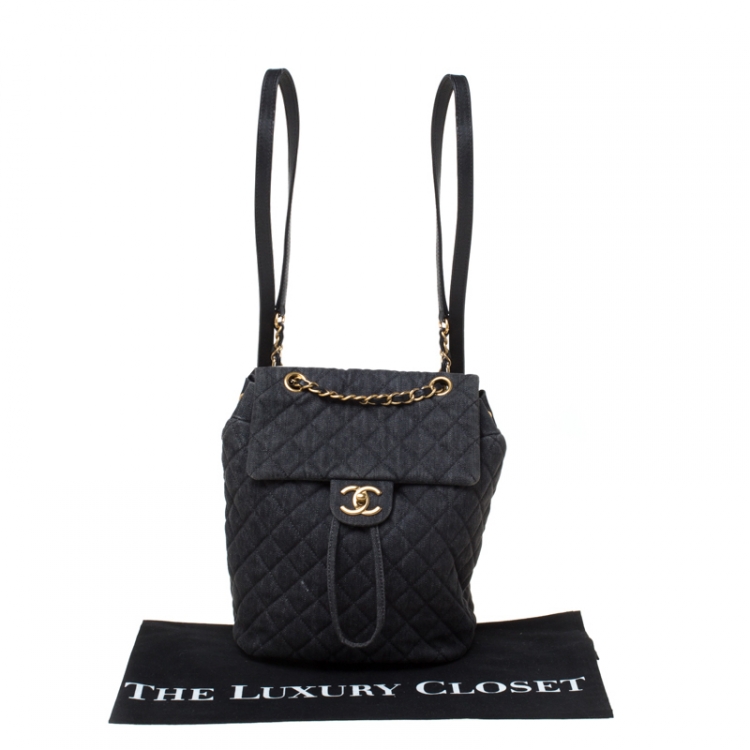 مملوكة مسبقًا Chanel Blue Washed Denim Urban Spirit Backpack 