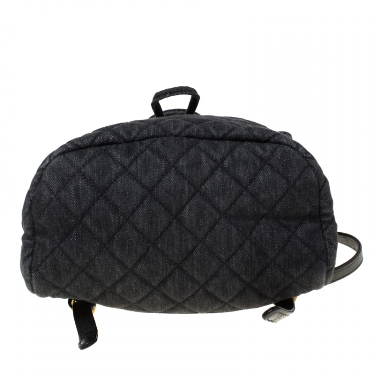 مملوكة مسبقًا Chanel Blue Washed Denim Urban Spirit Backpack 