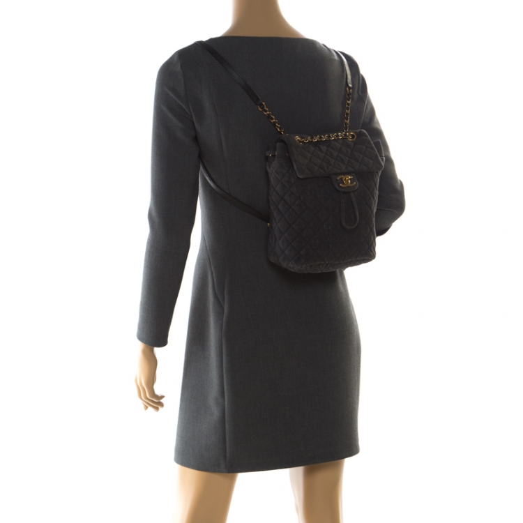 مملوكة مسبقًا Chanel Blue Washed Denim Urban Spirit Backpack 