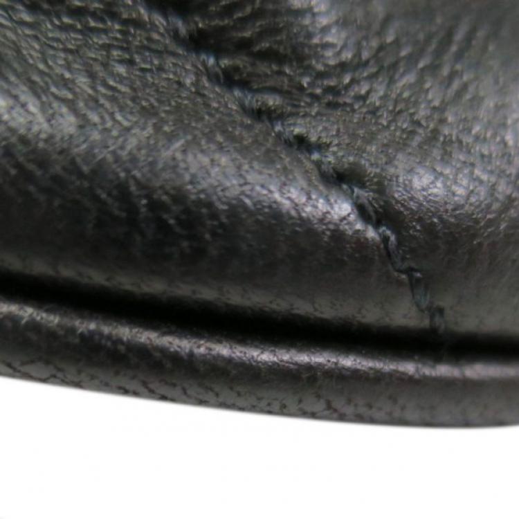 Pre Owned Chanel Black Quilted Lambskin Backpack