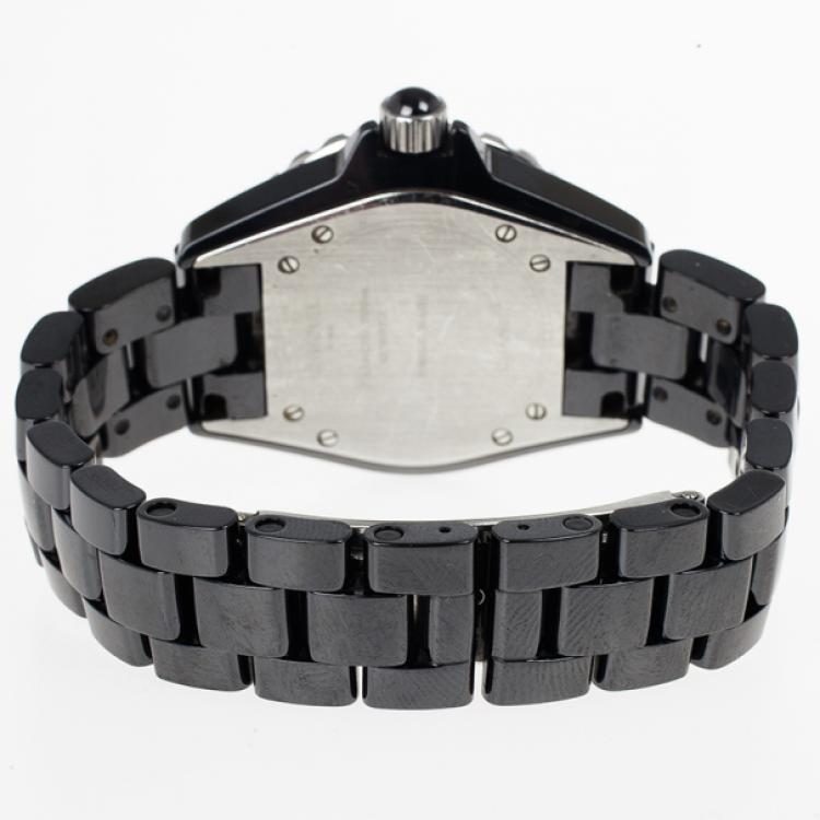 Pre Owned Chanel Black Ceramic J12 Women's Wristwatch 33MM