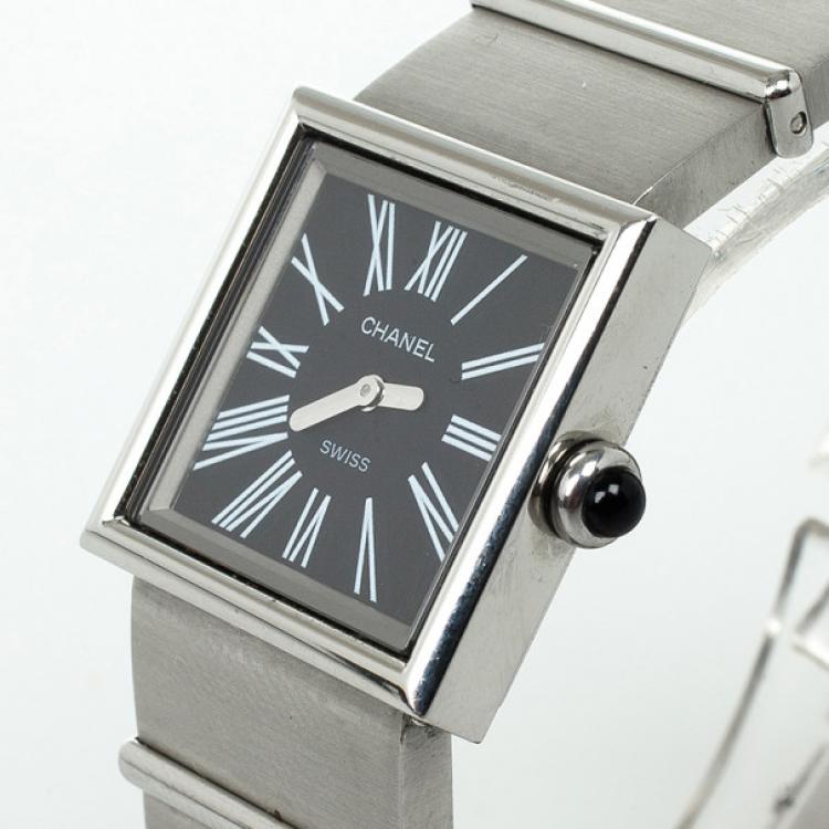 Pre Owned Chanel Mademoiselle Stainless Steel Womens Wristwatch 22 MM