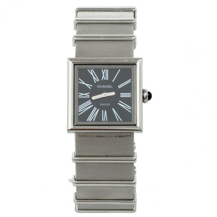 Pre Owned Chanel Mademoiselle Stainless Steel Womens Wristwatch 22 MM