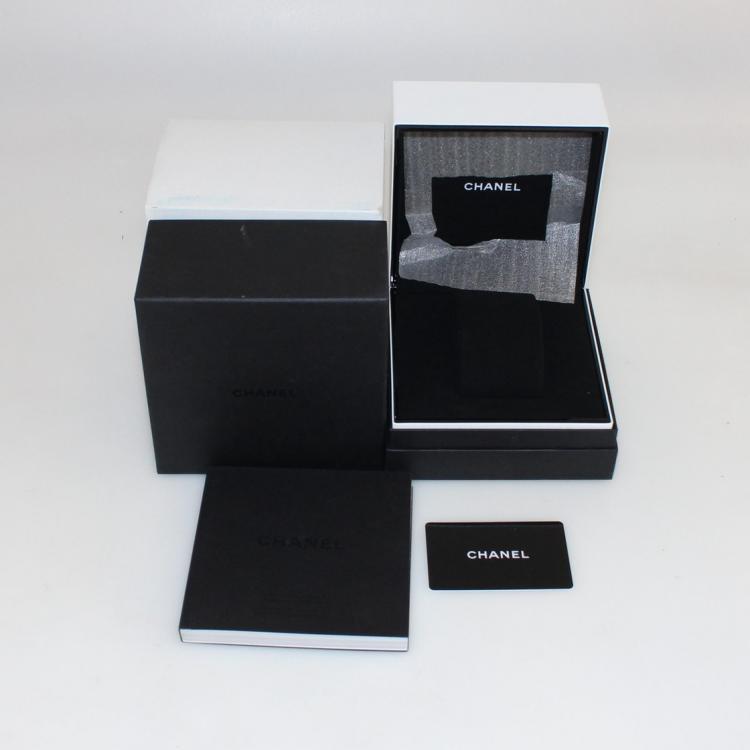 Pre Owned Chanel Silver Diamond Stainlesss Steel Chocolat H1340 Women's Wristwatch 24 MM