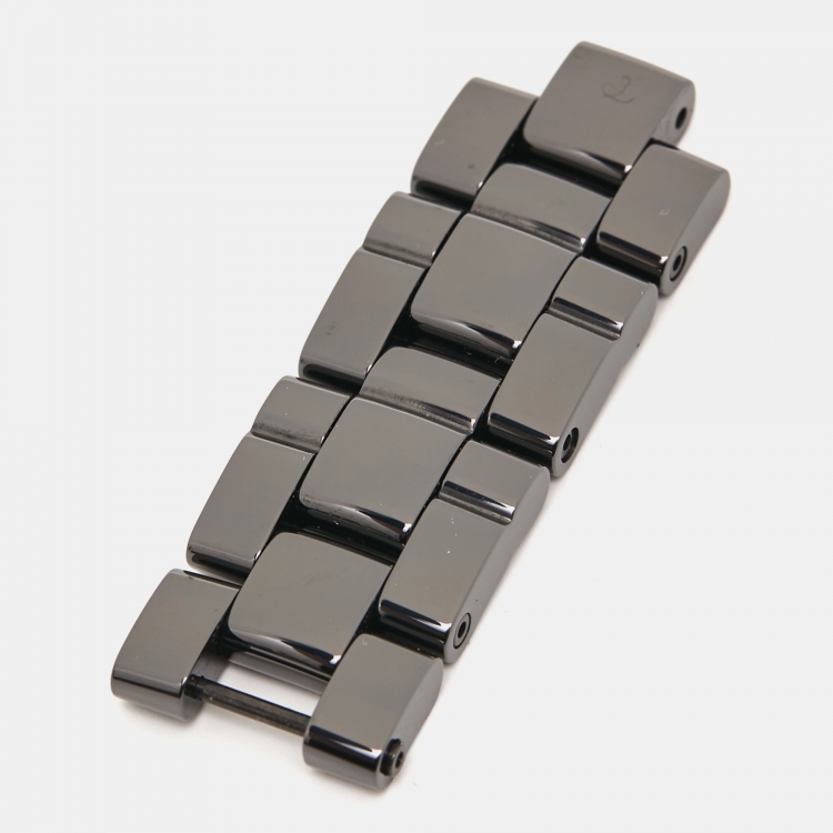 Pre Owned Chanel Black Ceramic Diamond J12 H2544 Women's Wristwatch 38 mm