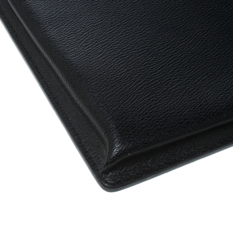 Pre Owned Charlotte Olympia Black Leather Feline iPad Case