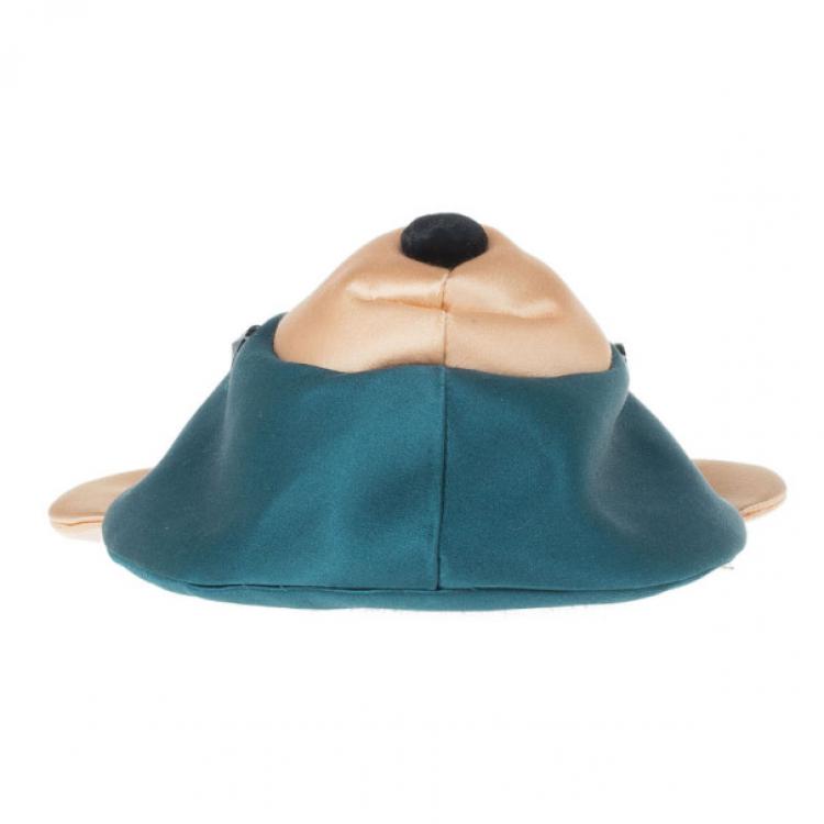مملوكة مسبقًا Charlotte Olympia Green Silk Satin Ted Shoulder Bag