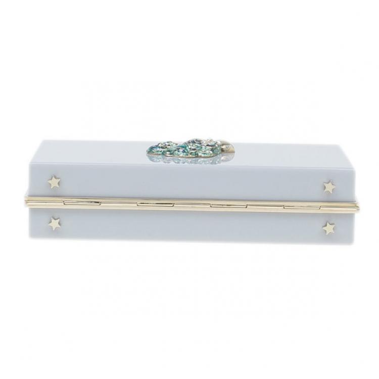 Pre Owned Charlotte Olympia Grey Zodiac Pandora Aquarius Clutch