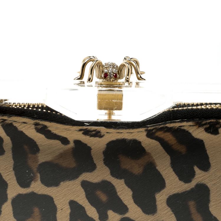 Pre Owned Charlotte Olympia Clear Perspex Pandora Classic Box Clutch