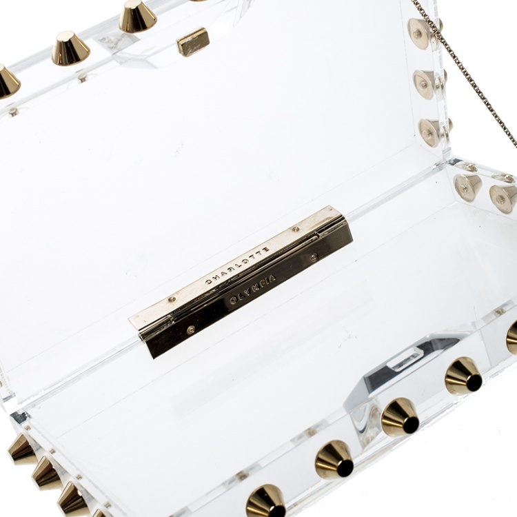 Pre Owned Charlotte Olympia Transparent Perspex Naughty Pandora Clutch