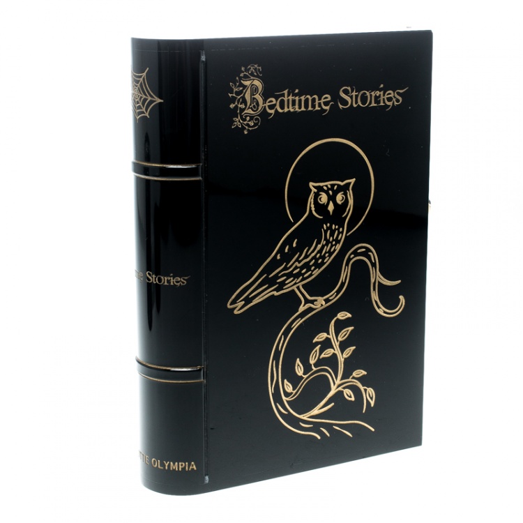 Pre Owned Charlotte Olympia Black Acrylic Bedtime Stories Novel Clutch