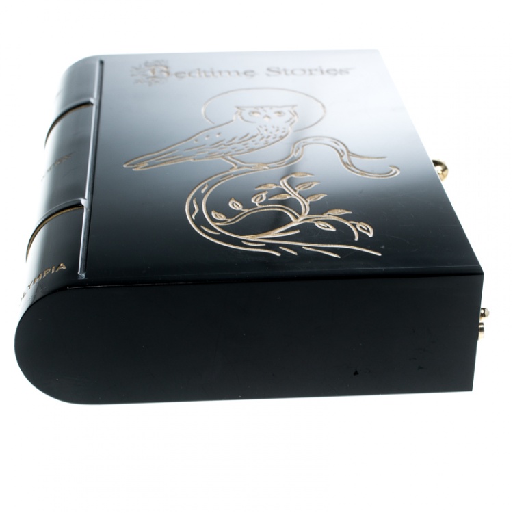 Pre Owned Charlotte Olympia Black Acrylic Bedtime Stories Novel Clutch