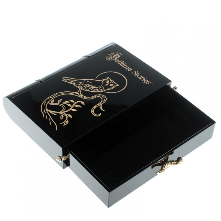 Pre Owned Charlotte Olympia Black Acrylic Bedtime Stories Novel Clutch