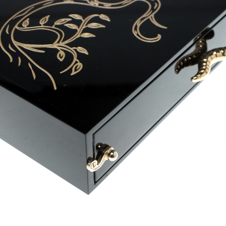 Pre Owned Charlotte Olympia Black Acrylic Bedtime Stories Novel Clutch