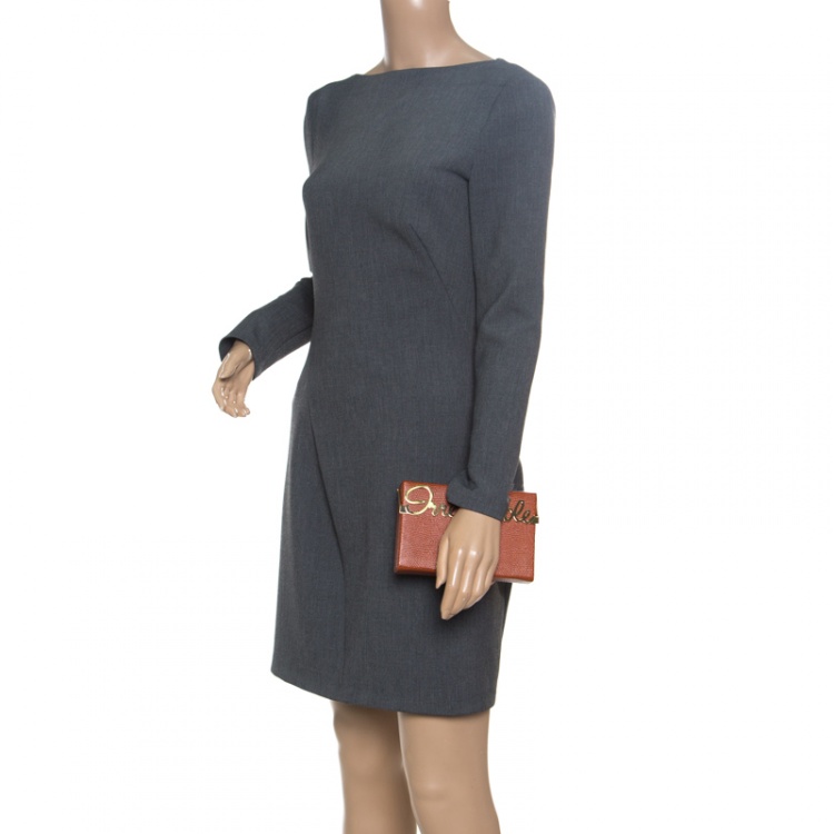 مملوكة مسبقًا Charlotte Olympia Brown LIzard Embossed Leather Irresistible Vanina Clutch