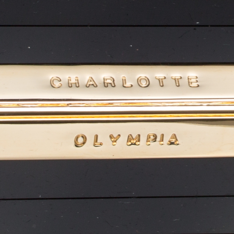 Pre Owned Charlotte Olympia Black Perspex Domino Pandora Box Clutch