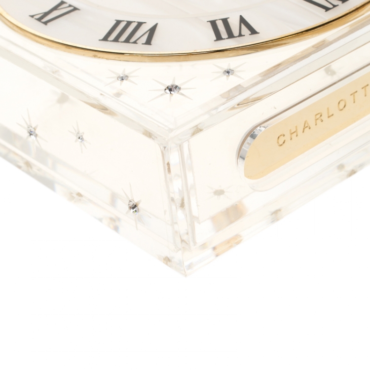 Pre Owned Charlotte Olympia Acrylic Disney's Cinderella Time Piece Clutch