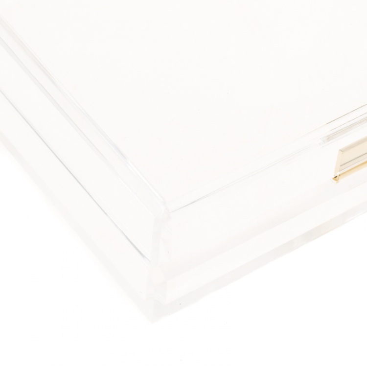 Pre Owned Charlotte Olympia Clear Perspex Chain Pandora Classic Box Clutch