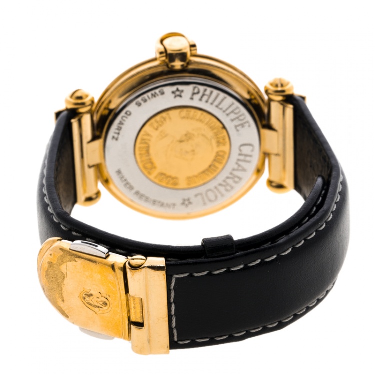 Pre Owned Philippe Charriol White Christopher Columbus Women's Watch 35MM
