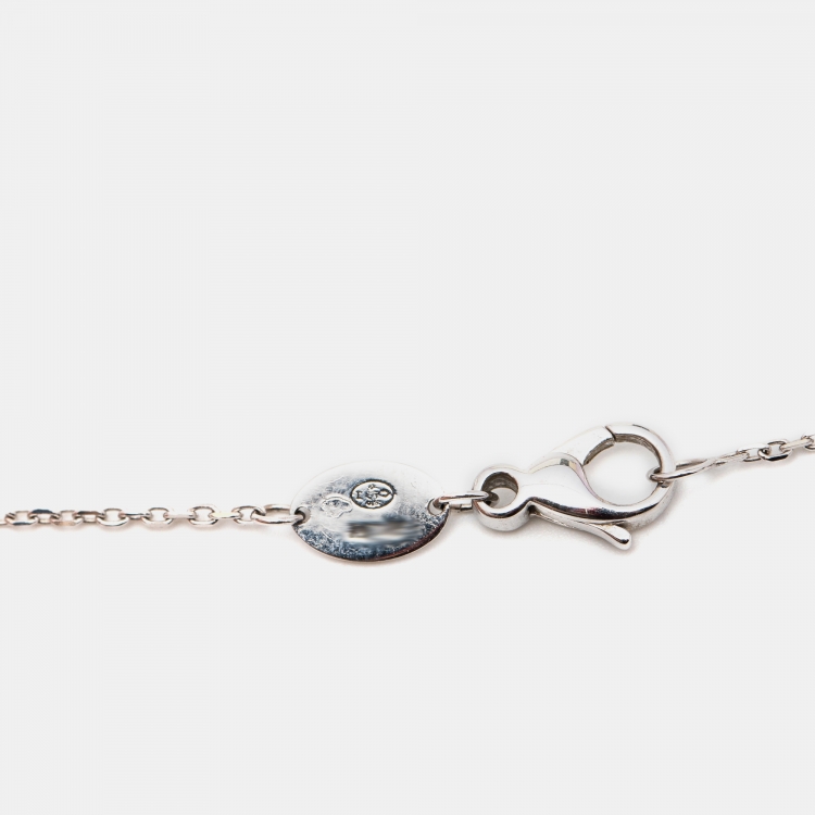 Pre Owned Chaumet Jeux de Liens Mother of Pearl Diamond 18k White Gold Necklace