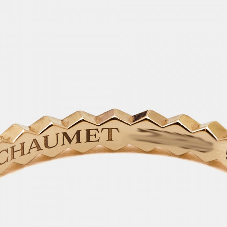 Pre Owned Chaumet Bee My Love 18k Rose Gold Ring Size 56