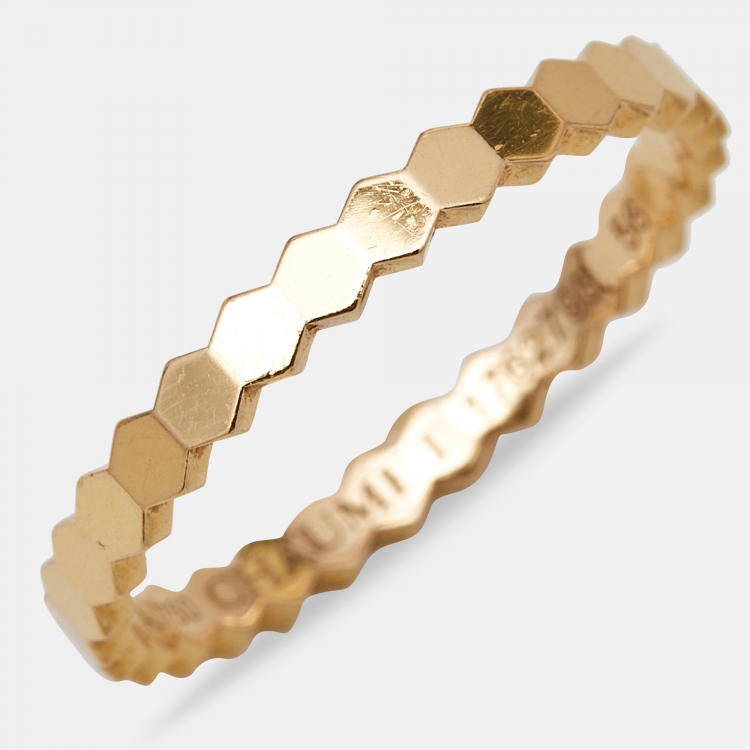 Pre Owned Chaumet Bee My Love 18k Rose Gold Ring Size 56