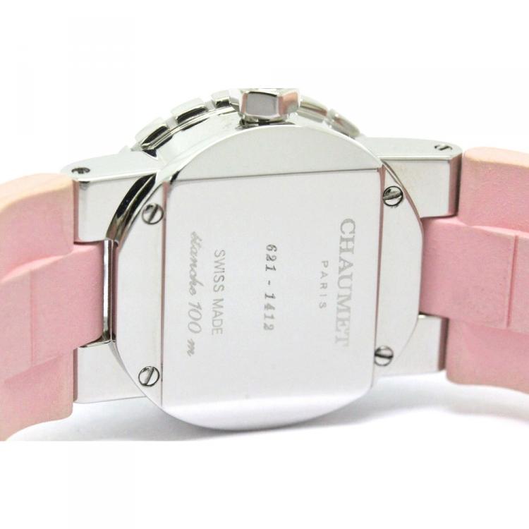 Pre Owned Chaumet MOP Stainless Steel Class One Women's Wristwatch 24MM