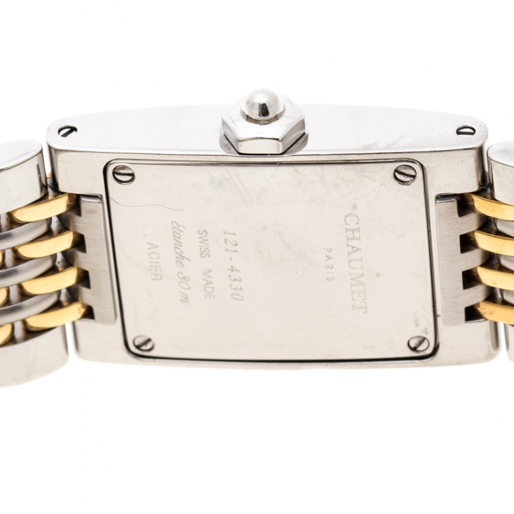 Pre Owned Chaumet Cream Stainless Steel Khesis 121 Women's Wristwatch 19 mm