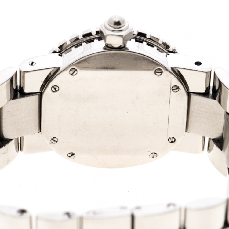 Pre Owned Chaumet Silver Stainless Steel And Diamonds Class One Women's Wristwatch 30 mm