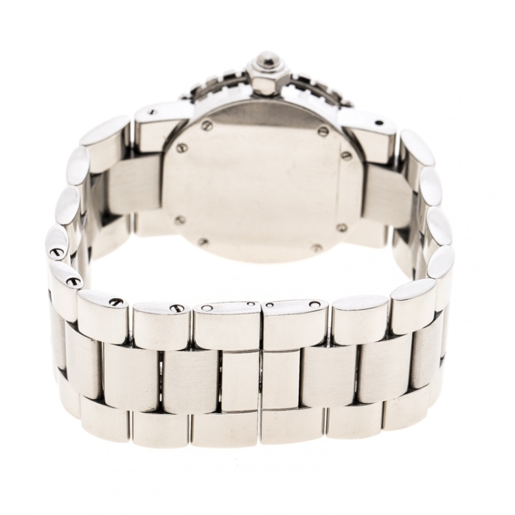 Pre Owned Chaumet Silver Stainless Steel And Diamonds Class One Women's Wristwatch 30 mm