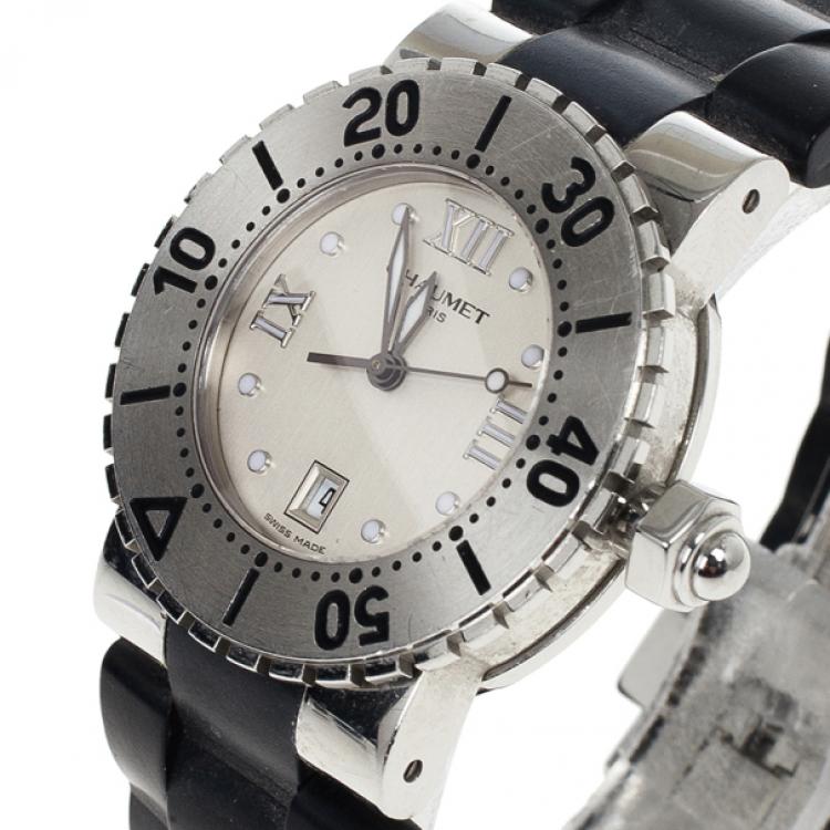 Pre Owned Chaumet Cream Stainless Steel 622B Women's Wristwatch 32MM