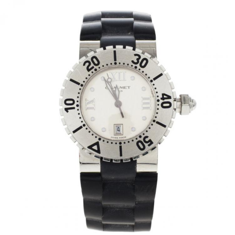 Pre Owned Chaumet Cream Stainless Steel 622B Women's Wristwatch 32MM