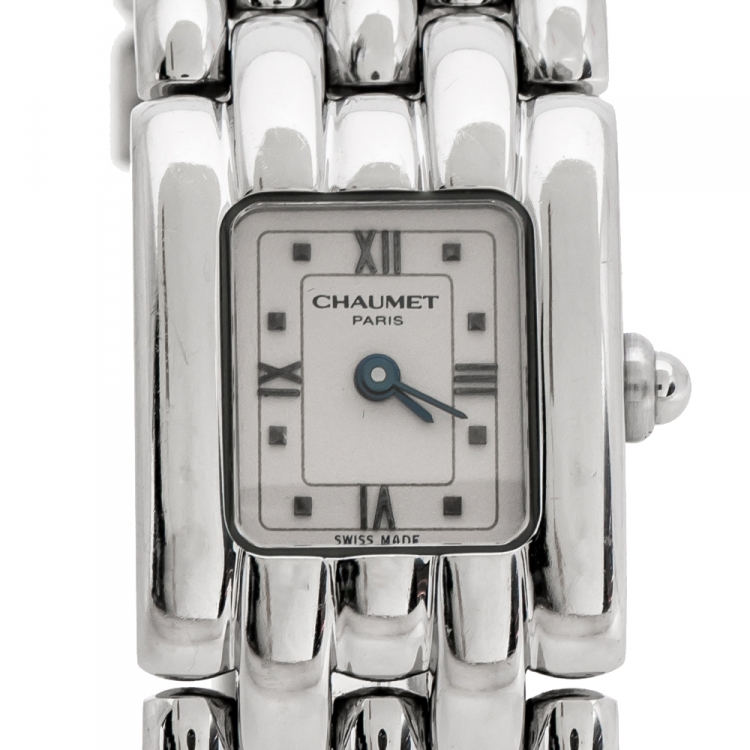 Pre Owned  Chaumet Beige Stainless Steel Khesis Women's Wristwatch 17.50 mm