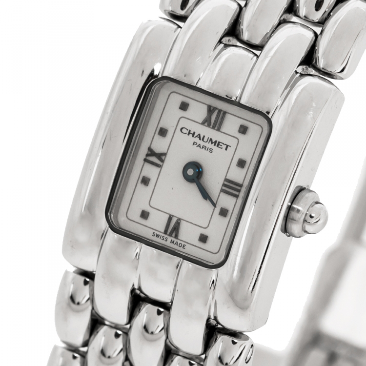Pre Owned  Chaumet Beige Stainless Steel Khesis Women's Wristwatch 17.50 mm