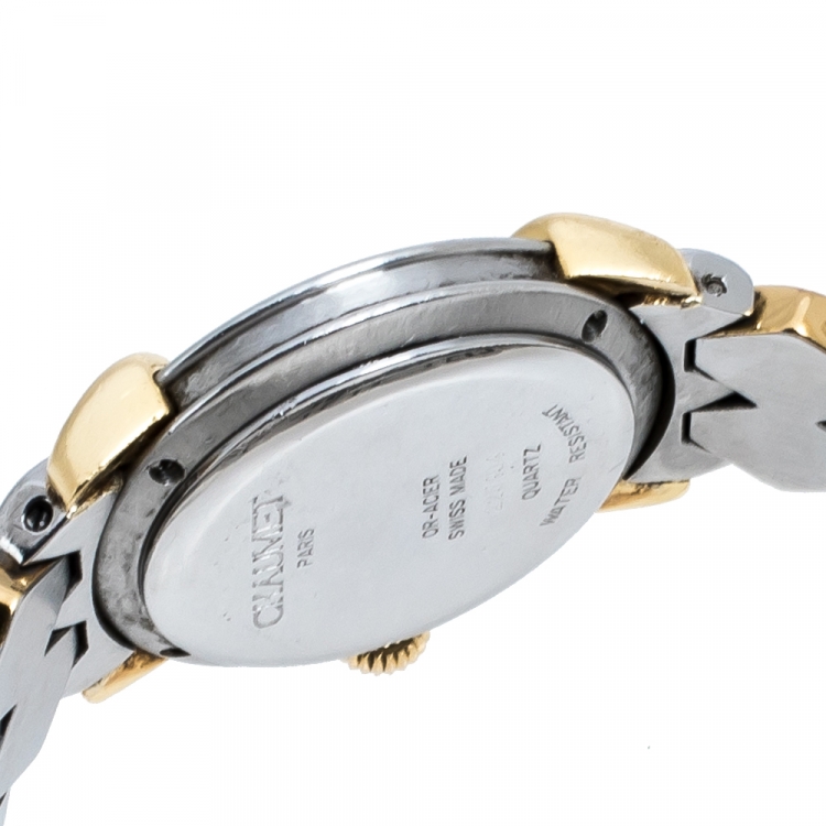Pre Owned Chaumet Gold 18K Yellow Gold Stainless Steel Women's Wristwatch 25 mm