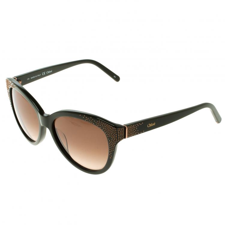 Pre Owned Chloe Brown CE627S Cat Eye Sunglasses