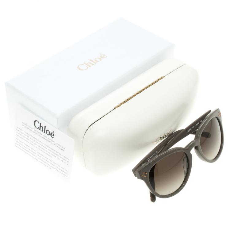 Pre Owned Chloe Brown CE630S Cat Eye Sunglasses