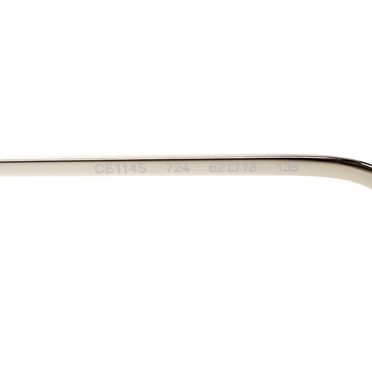 Pre Owned Chloe Gold/Brown Gradient CE114S Carlina Oversized Round Sunglasses