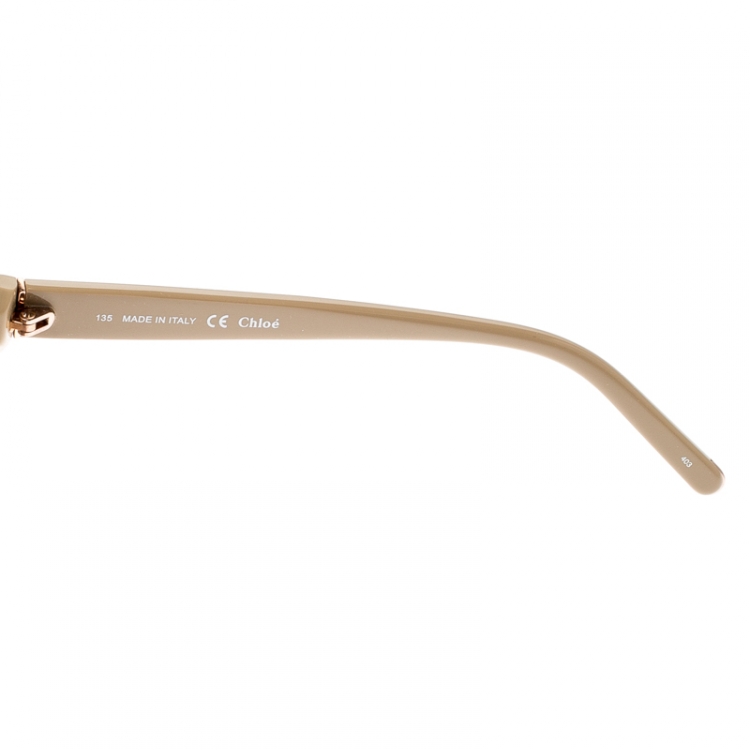 Pre Owned Chloe Beige/Brown Gradient CE627S Cat Eye Sunglasses