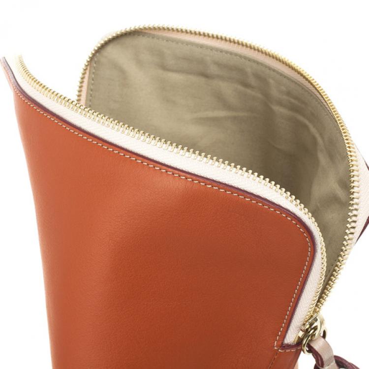 Pre Owned Chloe Orange Leather Eva iPad Cover