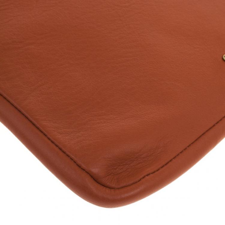 Pre Owned Chloe Orange Leather Eva iPad Cover