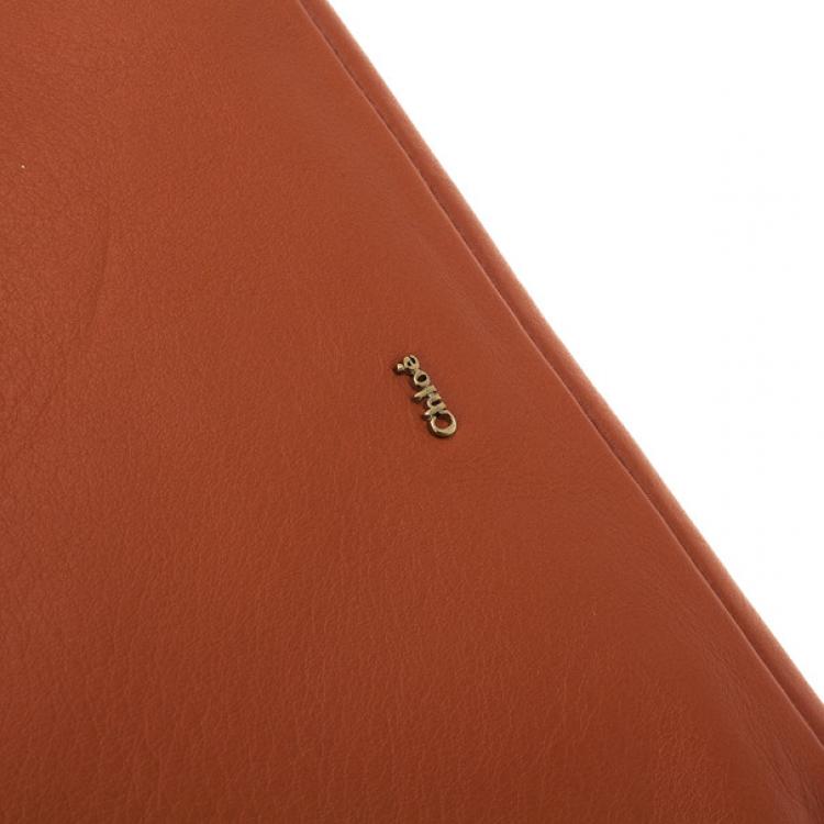 Pre Owned Chloe Orange Leather Eva iPad Cover
