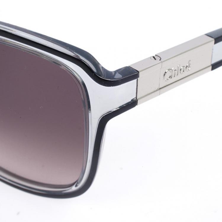 Pre Owned Chloe Silver Woman Sunglasses CE623S-065