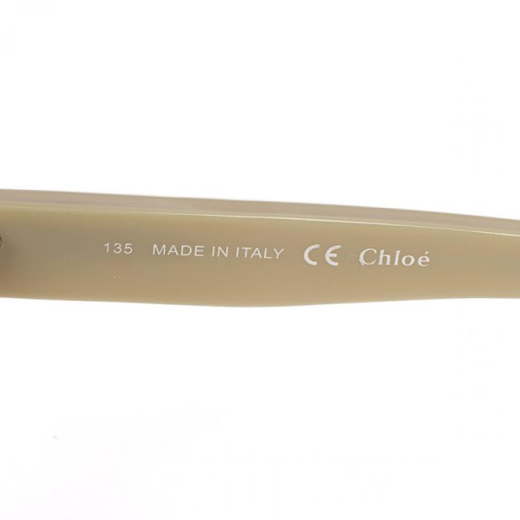 Pre Owned Chloe White Woman Sunglasses CE602S-275