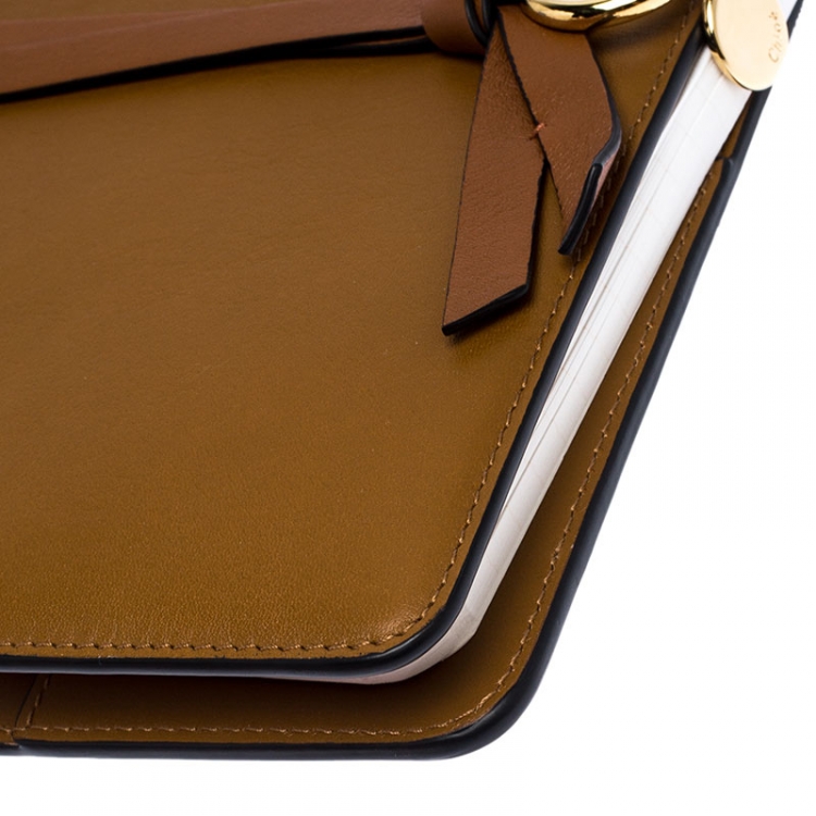 Pre Owned Chloe Brown Leather Notebook Organizer